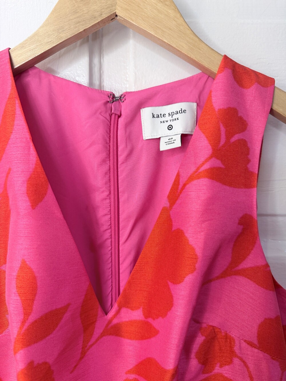 Kate Spade Target Collab Pink Floral Dress Size 00 Never Worn - Picture 4 of 4
